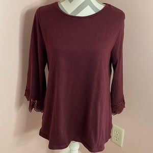 LOFT Outlet Lace-Sleeved Shirt